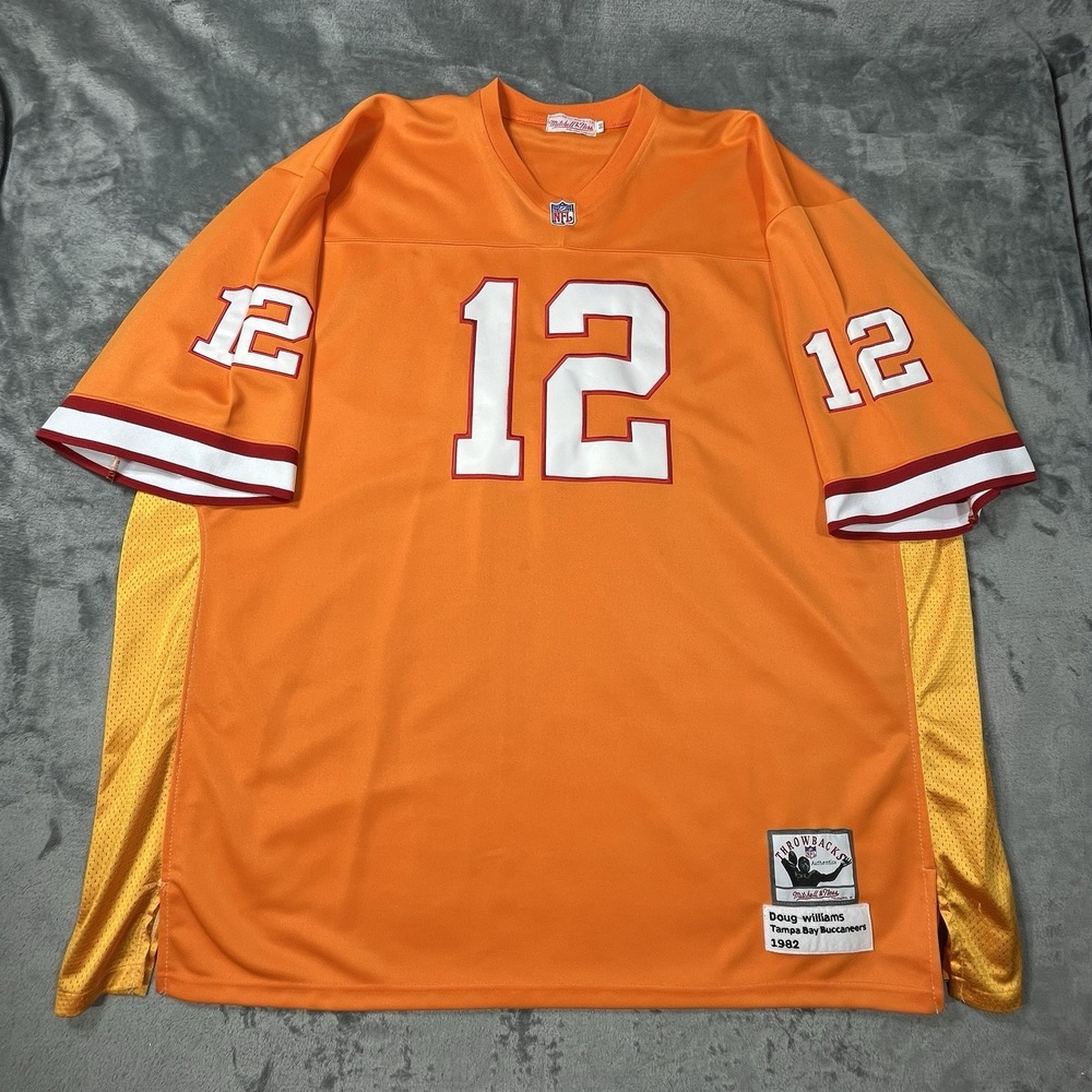 Mitchell Ness Doug Williams Jersey Size 60 4XL Orange Buccaneers Throwback NFL